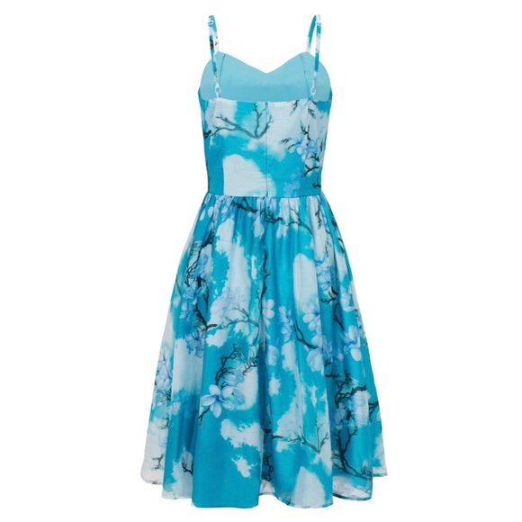 💙☁️Clara Flare Dress with Bow Tie Blue☁️💙 - Picture 2 of 12